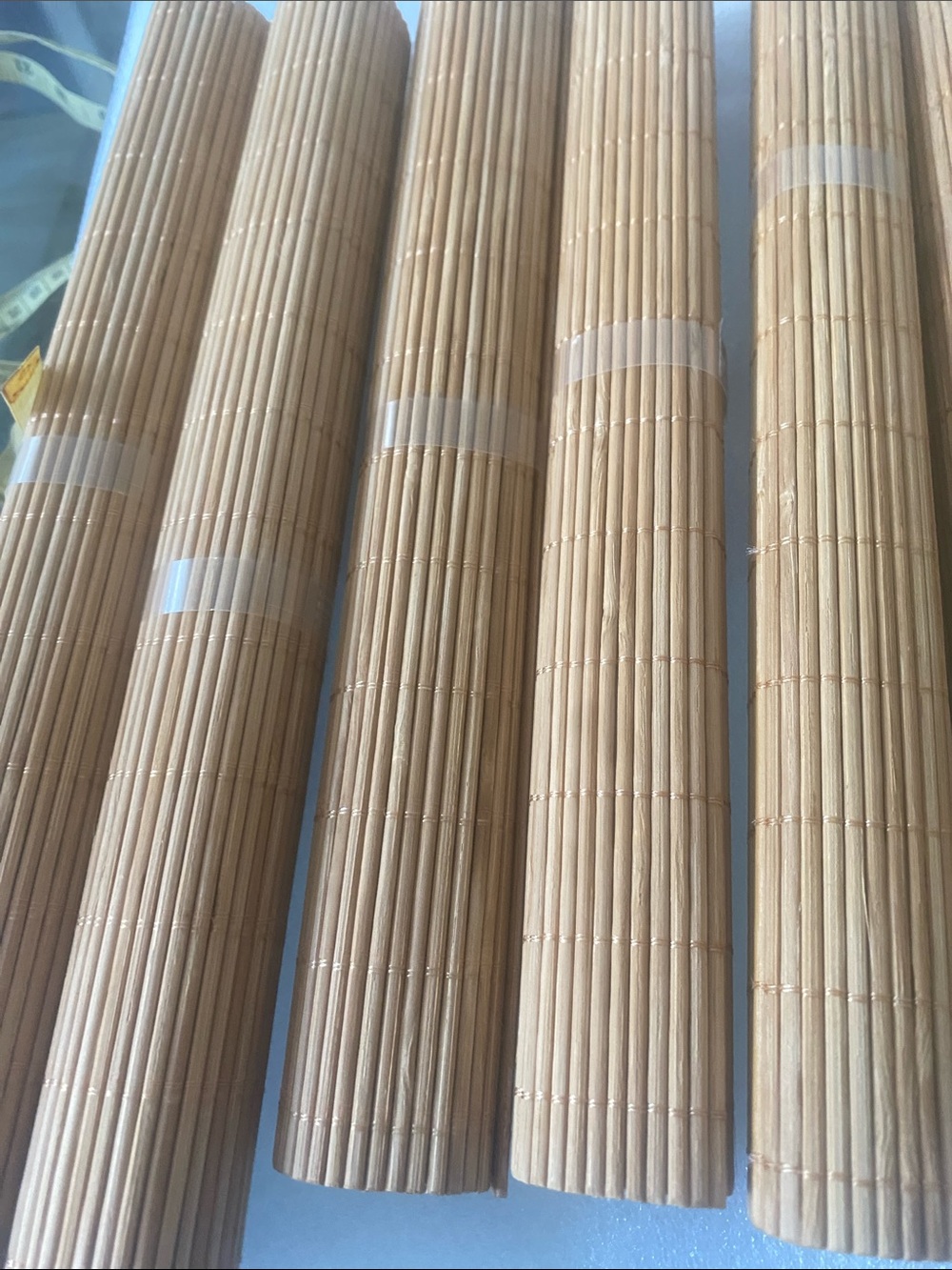 Bamboo Sushi Rolling Mats Set - Natural Tan 8 18 Inches long